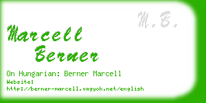 marcell berner business card